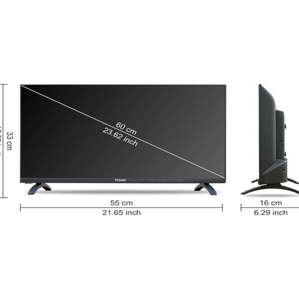 Haves 24 inch led tv Dimension