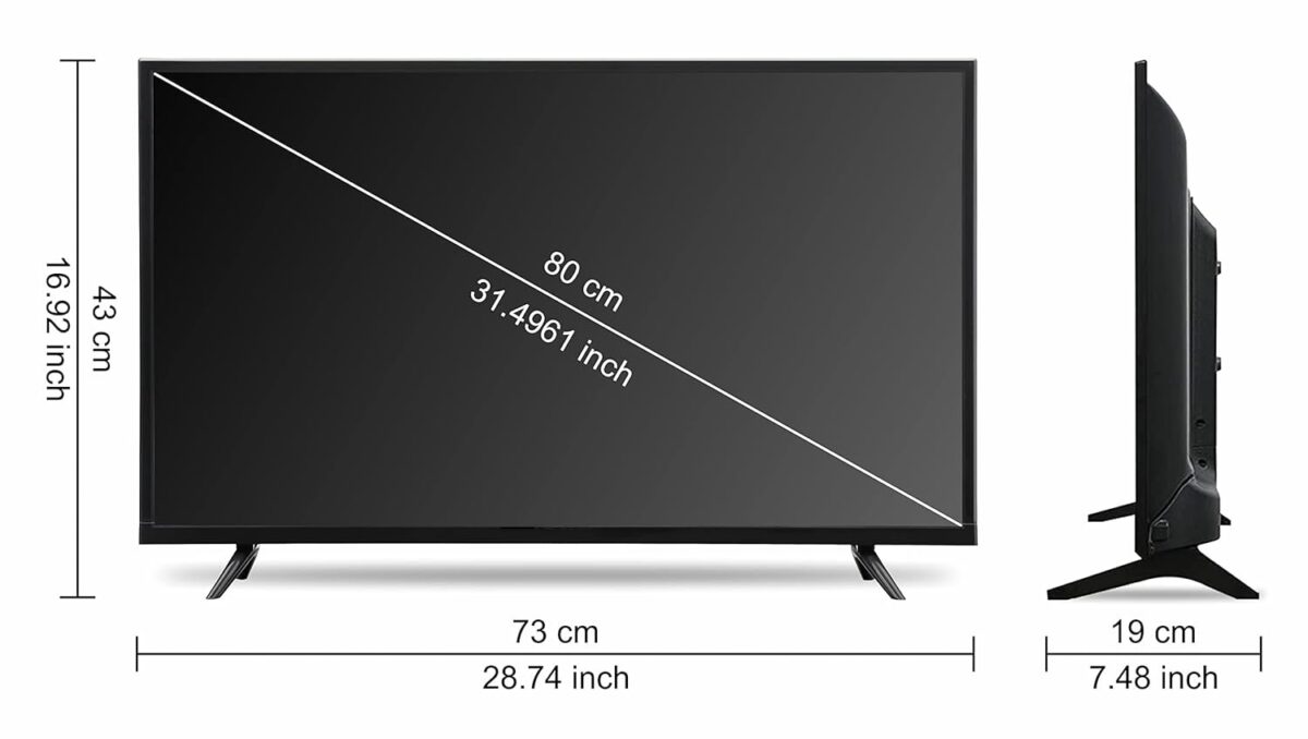 32 Inch HD Ready Smart LED TV Dimension