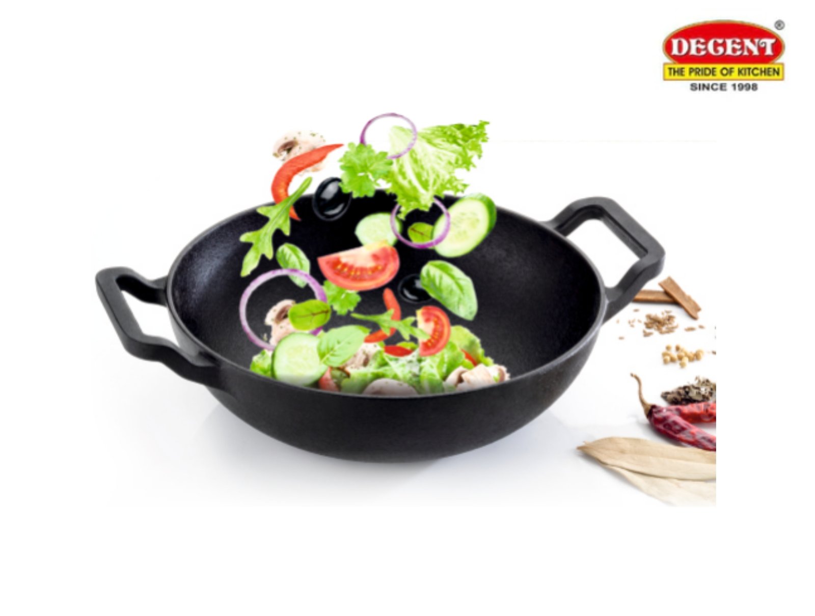 image (7) (1) (6) (16) Cast Iron Small Kadai - 22 cm - Image 1