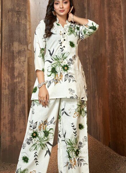 Cotton Flex Print Kurti and Bottom Set