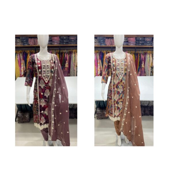 Modal Chanderi Kurta Set with Sequin Embroidery