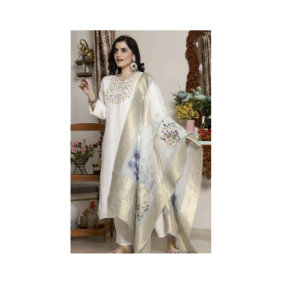 Vetikan Kurta Set (3 Pcs) - Royal Blue