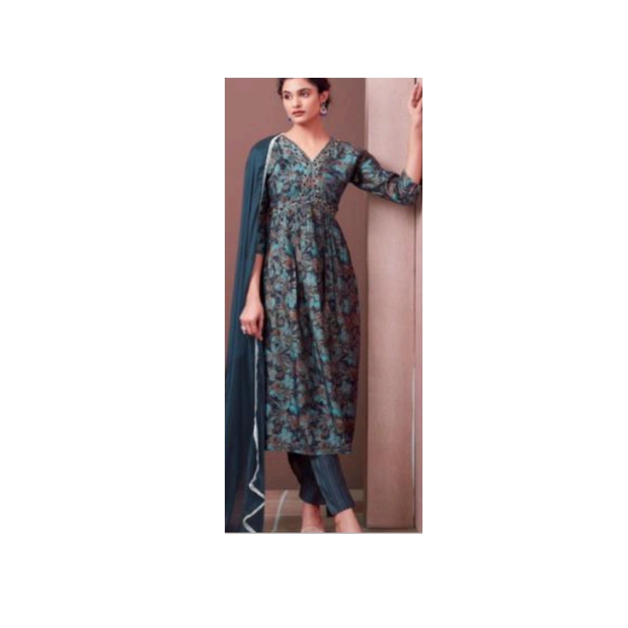 image (1) (44) CB K-Pair 1127 - Premium Chanderi Set - Image 1