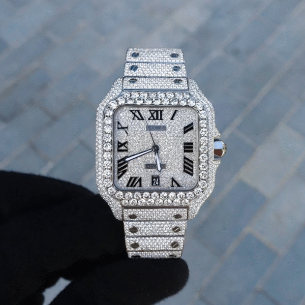 Cartier Santos with Diamonds