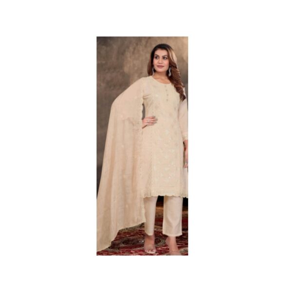 Cotton Digital Print Kurta Set with Lakhnawi Work