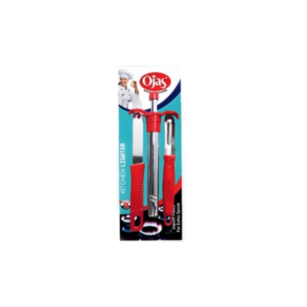 Japan Piezo Igniter SS Lighter (With Grip + Knife + Peeler)