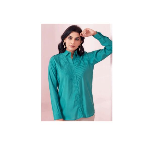 Roman Silk Pleated Top