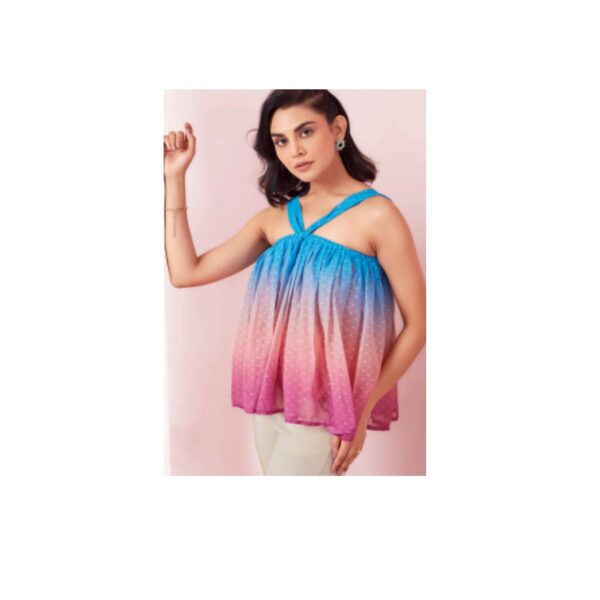 Georgette Button Top with Lining