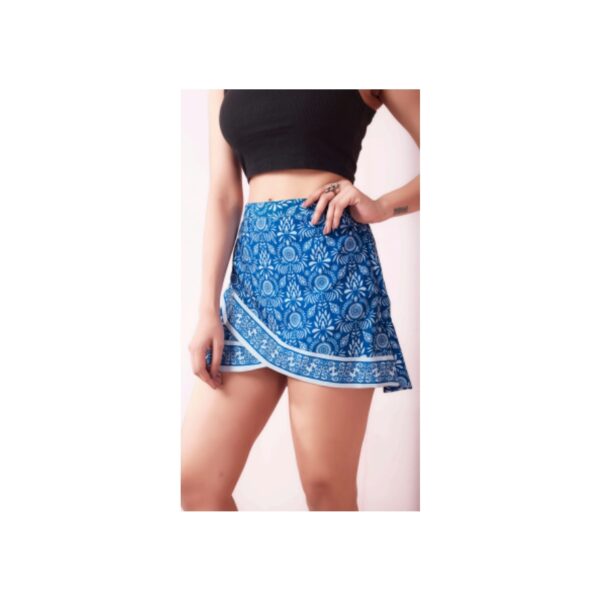 Moroccan Print Wrap Skirt