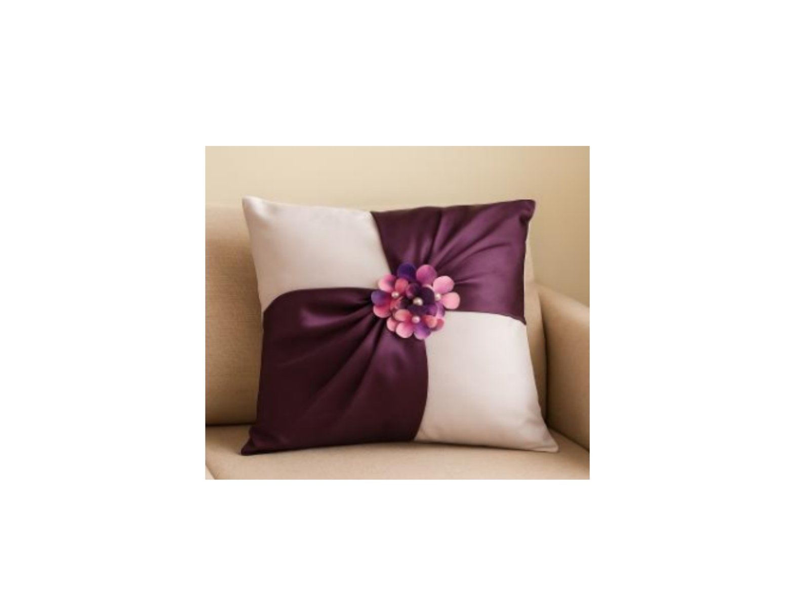 image (7) (1) (6) (5) (5) Jeweled Collection - Cushion (White, Purple) - Image 1