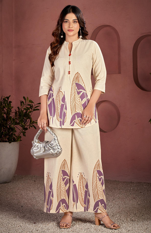 Cotton Flex Print Kurti and Bottom Set Cotton Flex Print Kurti and Bottom Set - Image 1