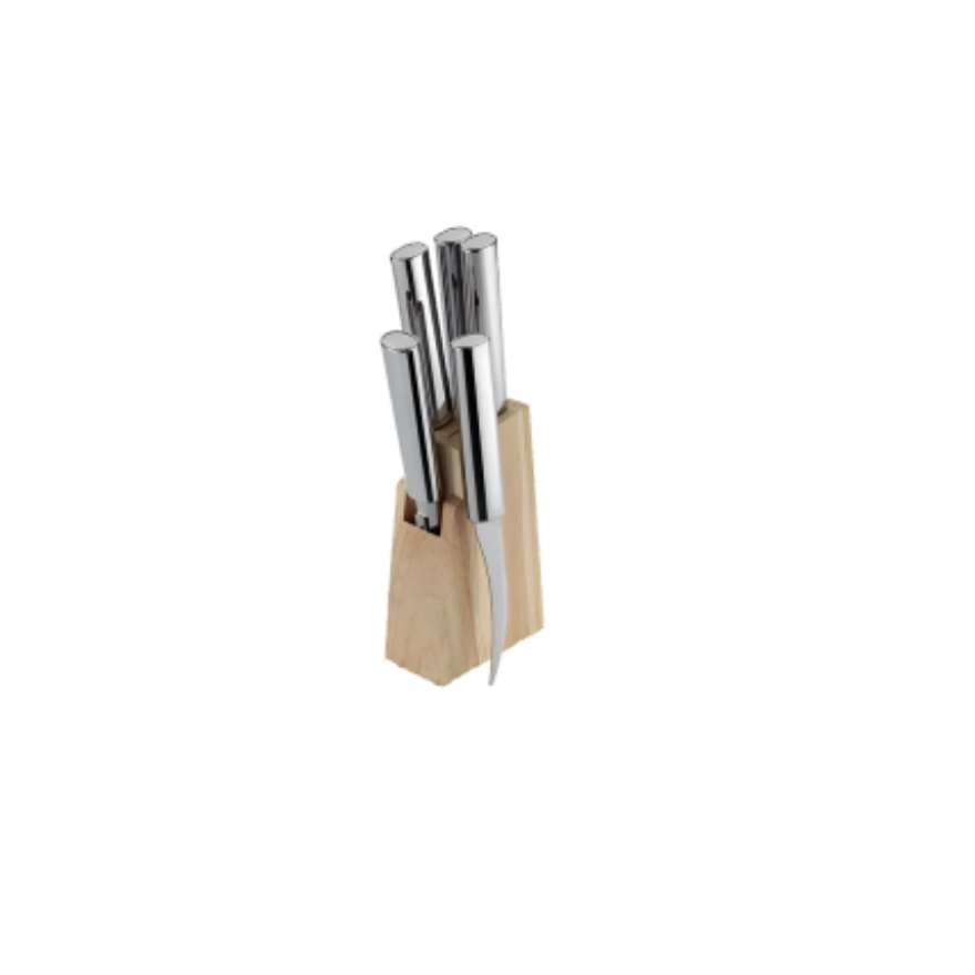 image (1)_ (37) KNIFE/PEELER SET (WOODEN STAND) - Image 1