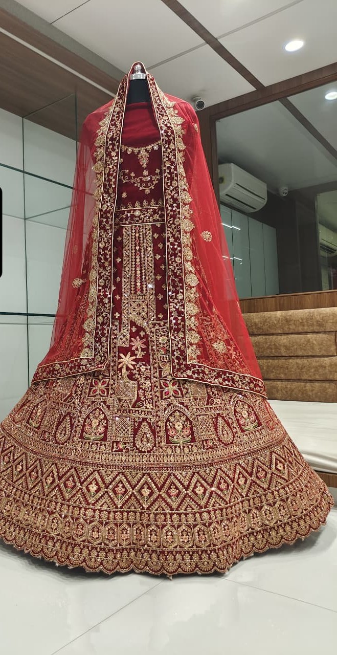 WhatsApp Image 2025-09-29 at 9.22.58 PM Spring Valley-2 Velvet Lehenga Choli - Image 1