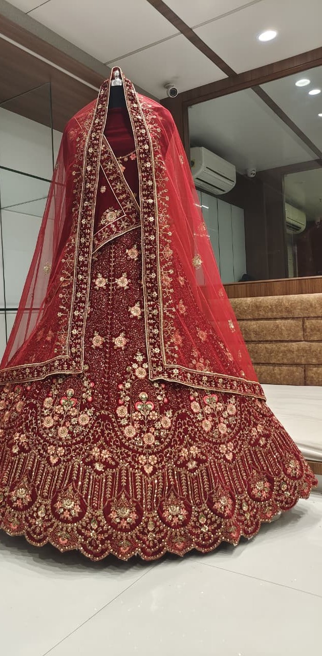 WhatsApp Image 2025-09-29 at 9.23.01 PM Kaushalya-4 Velvet Lehenga Choli - Image 1