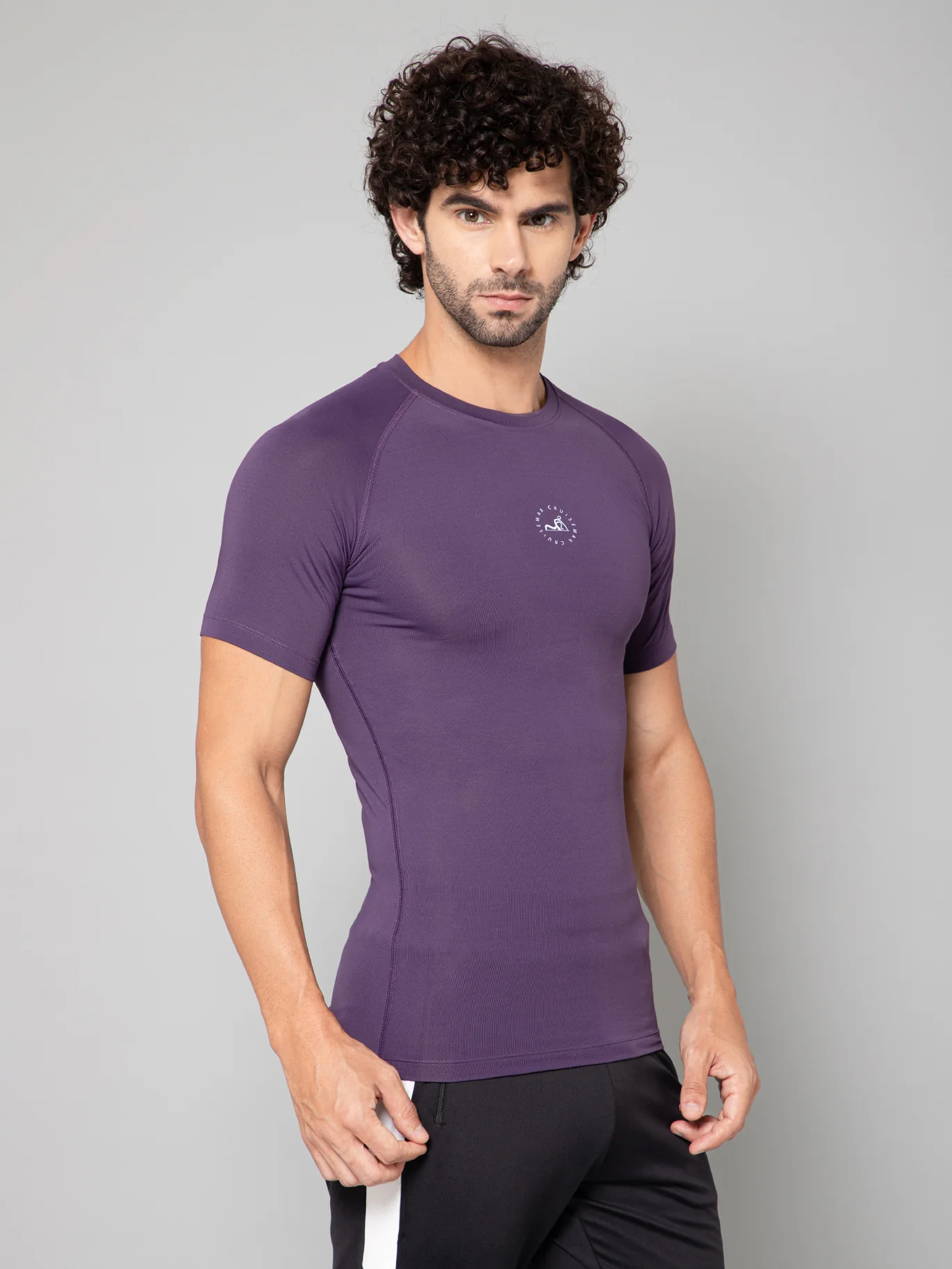 Logo Details-Compression Half Sleeve T-Shirt Logo Details-Compression Half Sleeve T-Shirt - Image 1