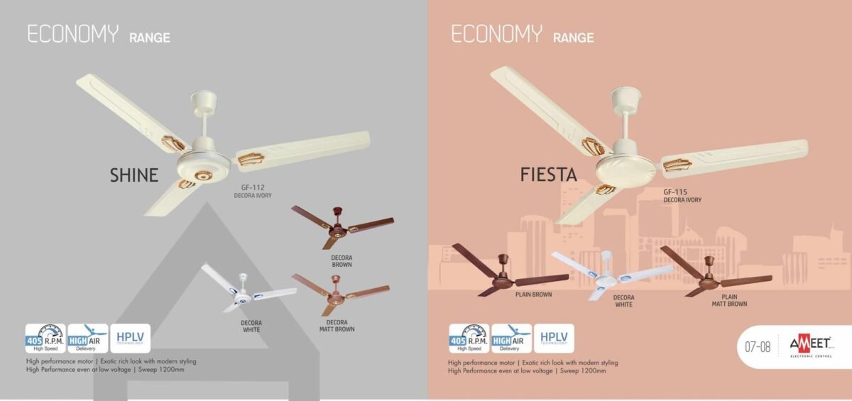 Ameet Ceiling Fan Economy Range - Image 3