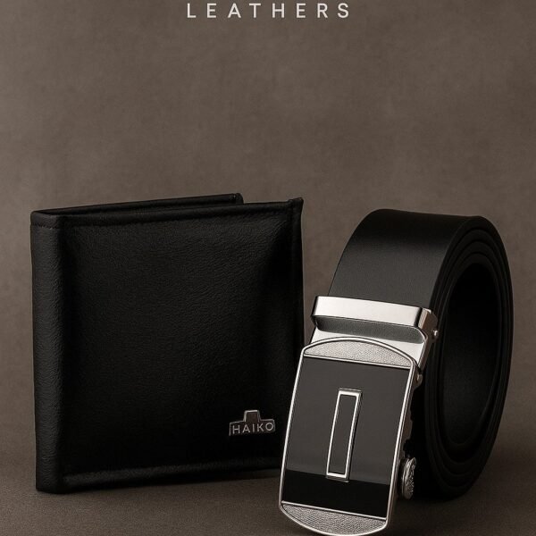 Premium Leather Belt with Wallet