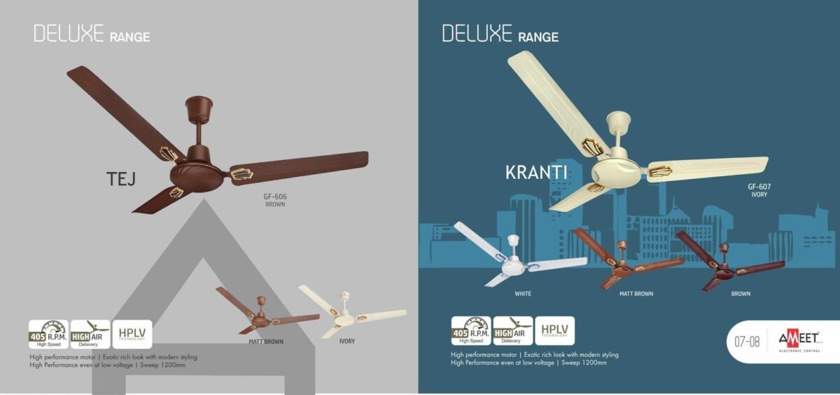 Ameet Ceiling Fan Deluxe Range - Image 4