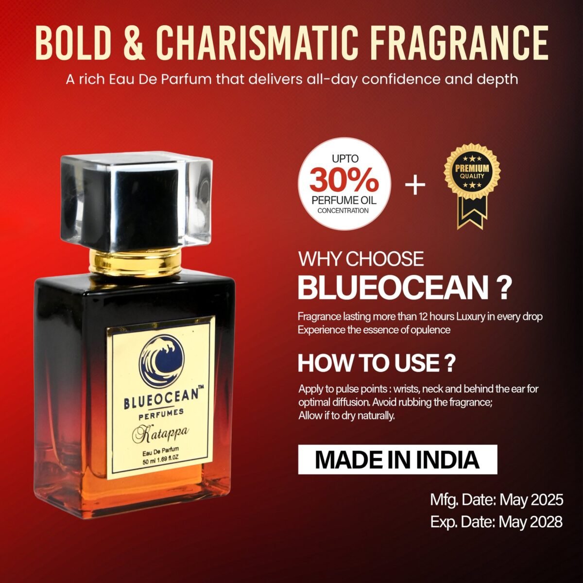 BlueOcean Katappa Eau De Parfum for Men - Image 5