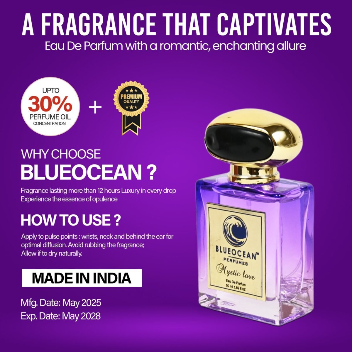BlueOcean Mystic Love Eau De Parfum for Men & Women - Image 5