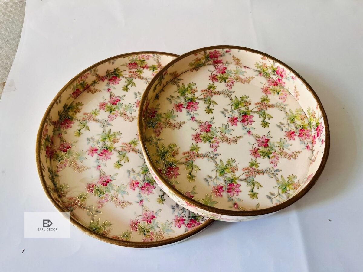 Earl Decor Round Trays set of 2 - Image 3