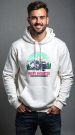 Stylish Men's Hoodie White