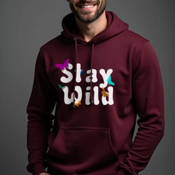 Stylish Men's Hoodie Maroon