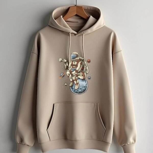 Stylish Men's Hoodie Beige