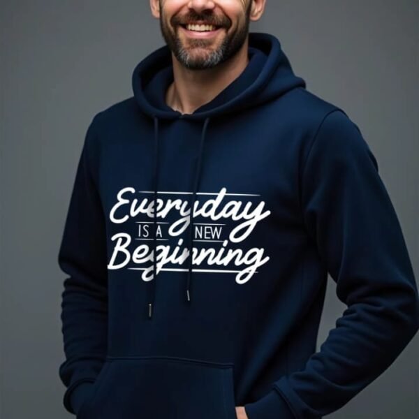 Stylish Men's Hoodie Navy Blue
