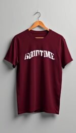 Half Sleeve Round Neck Men T-Shirt Red - Image 6