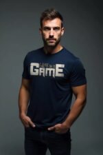 Half Sleeve Round Neck Men T-Shirt Red - Image 4