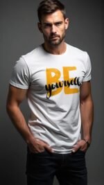 Half Sleeve Round Neck Men T-Shirt Black - Image 9