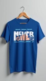 Half Sleeve Round Neck Men T-Shirt Black - Image 6