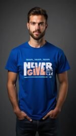 Half Sleeve Round Neck Men T-Shirt Black - Image 7