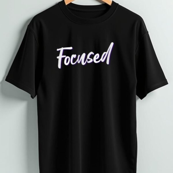 Oversized 240Gsm Half Sleeve Round Neck Men T-Shirt Black