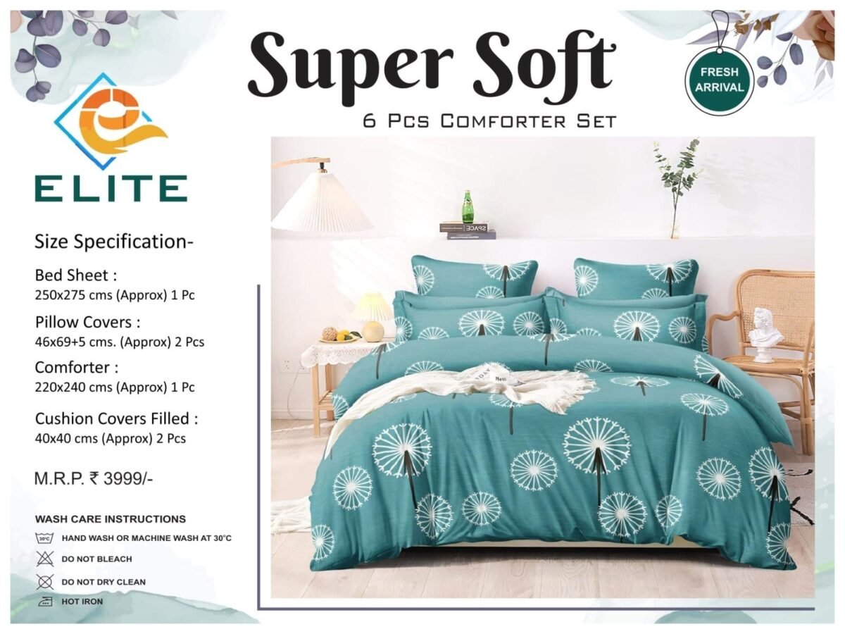 Elite Super Soft 6 pcs Comforter set - Image 2