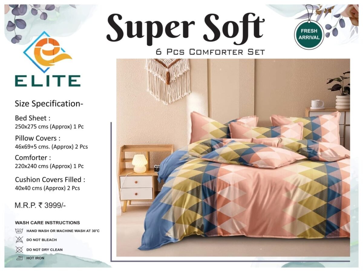 Elite Super Soft 6 pcs Comforter set - Image 5