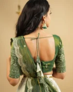 🌺 Heavy Embroidery Work Chinnon Lehenga Set - Image 2