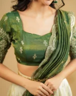 🌺 Heavy Embroidery Work Chinnon Lehenga Set - Image 3