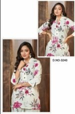 Cotton Flex Print Kurti and Bottom Set - Image 3