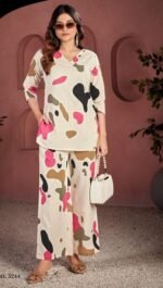 🌸 Cotton Flex Print Kurti and Bottom Set