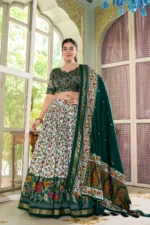 🌸 FoilFlora Lehenga Set - Gotta Patti Glam with Tassel Touch - Image 3