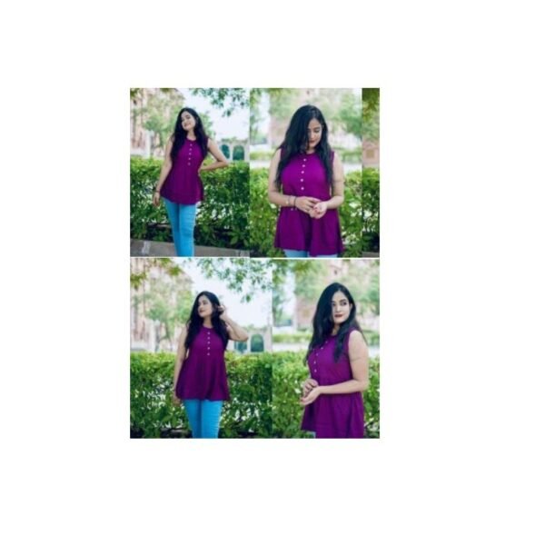 Rayon Flared Tops & Shirts