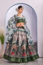 🌼 Madhubani Traditional Dola Silk Lehenga Set - Image 4