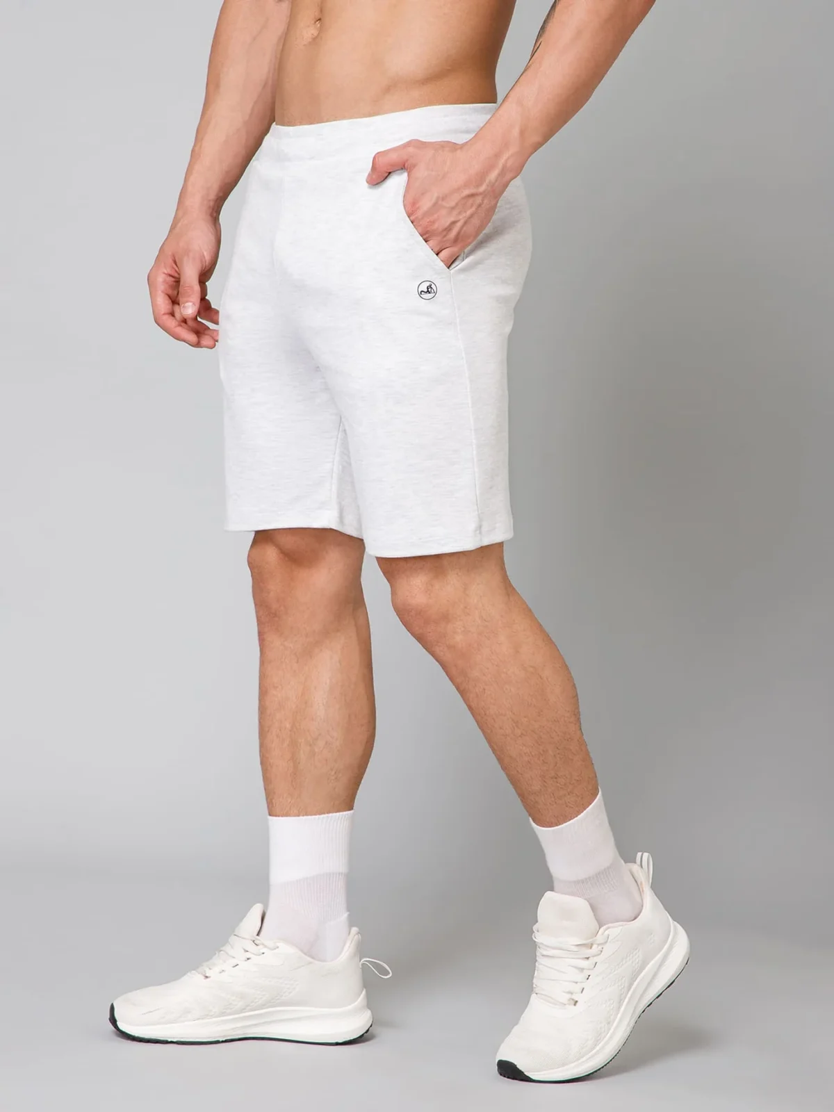 Casual Cotton Melange Shorts - Image 2