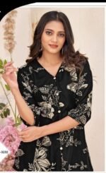 🌸 Rayon Discharge Print Kurti and Bottom Set