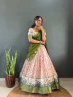 🌺 Beautiful Patola and Gorgeous Border Work Lehenga Set - Image 4