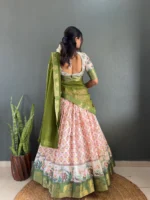 🌺 Beautiful Patola and Gorgeous Border Work Lehenga Set - Image 2