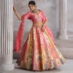 Pretty Pink Banarasi Silk Lehenga – Paisley Elegance A Royal Statement for Your Special Day 👑