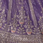Dark Purple Bridal Wear Lehenga - Image 3